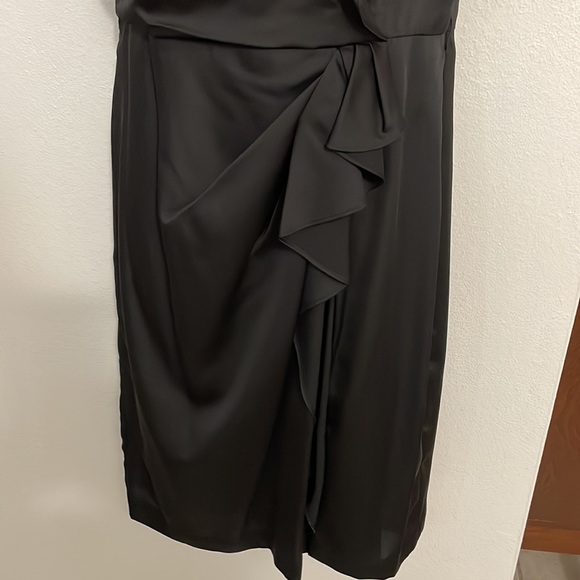 Maxandcleo Black Ruffle Side Dress w/ slit front - Picture 3 of 9